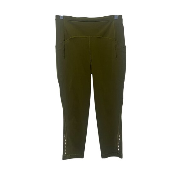 Lululemon Swift Speed High-Rise Crop 21" W6BLHS Luxtreme Moss Green - Picture 5 of 11